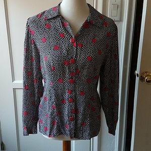 VTG St. Michael 80's blouse with square buttons